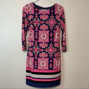 Vince Camuto Floral Pattern 3/4 Sleeve Mini Dress​​​​